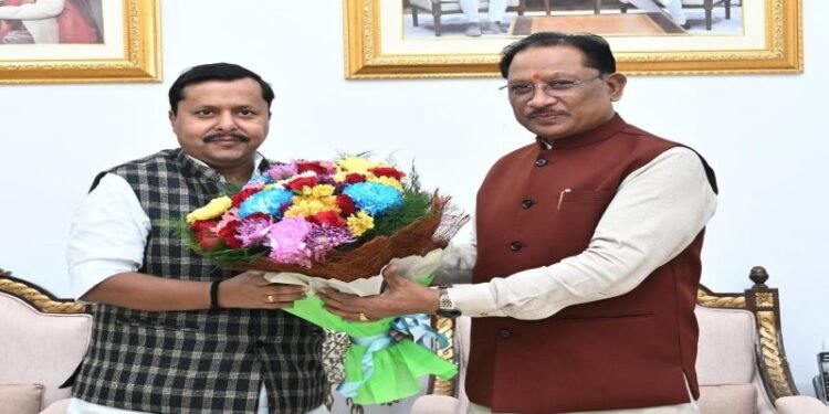 BJP प्रदेश प्रभारी नितिन नबीन पहुंचे रायपुर, सीएम साय से की मुलाकात