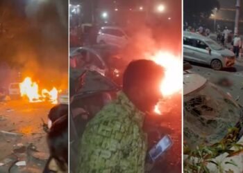 बड़ी खबर- राजधानी दहली, लाल किला मेट्रो स्टेशन के बाहर इको वैन में विस्फोट; 8 की मौत, 24 घायल