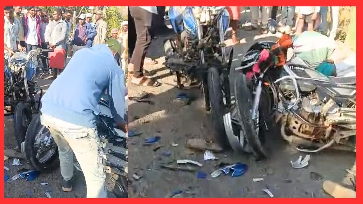 CG NEWS: भीषण सड़क हादसा: दो बाइकों की टक्कर में बुजुर्ग की मौत, तीन घायल