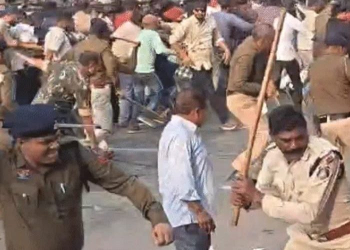 दुर्ग में जमीन गाइडलाइन का विरोध हिंसक, पुलिस ने कारोबारियों को दौड़ा-दौड़ाकर पीटा