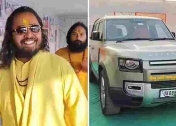 माघ मेला: संगम की रेती पर ‘सतुआ बाबा’ का जलवा, 3 करोड़ की लग्जरी कार और ब्रांडेड चश्मे ने खींचा सबका ध्यान