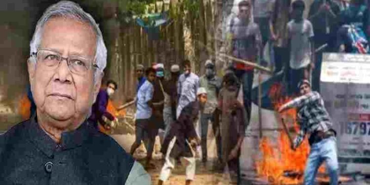 बांग्लादेश में 3500 की मौत, हिंदुओं पर 645 केस,यूनुस सरकार की खुली पोल