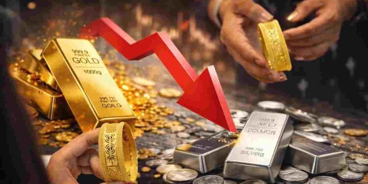Gold-Silver Price Crash: रिकॉर्ड तेजी के बाद सोना-चांदी धड़ाम, एक ही दिन में 5% तक गिरे दाम