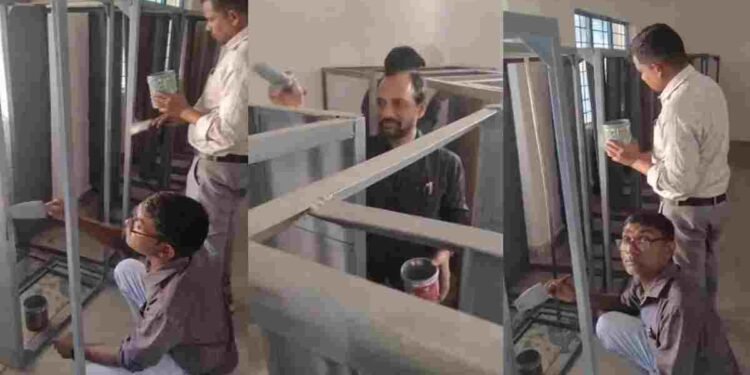 CG NEWS: पढ़ाई छोड़ टेबल पेंट करते दिखे शिक्षक, शौचालय व्यवस्था पर भी उठे सवाल, VIDEO