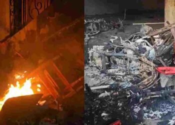 गरियाबंद में देर रात बवाल, दो गुटों में हिंसक झड़प, घरों में लगाई आग, बसों को फूंका