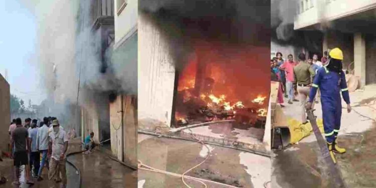बिलासपुर के मंगला क्षेत्र में अपार्टमेंट में भीषण आग, लाखों का नुकसान, Video