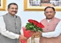 मुख्यमंत्री विष्णु देव साय से छत्तीसगढ़ राज्य पुलिस जवाबदेही प्राधिकरण के नव पदस्थ सदस्य राजीव श्रीवास्तव ने की भेंट