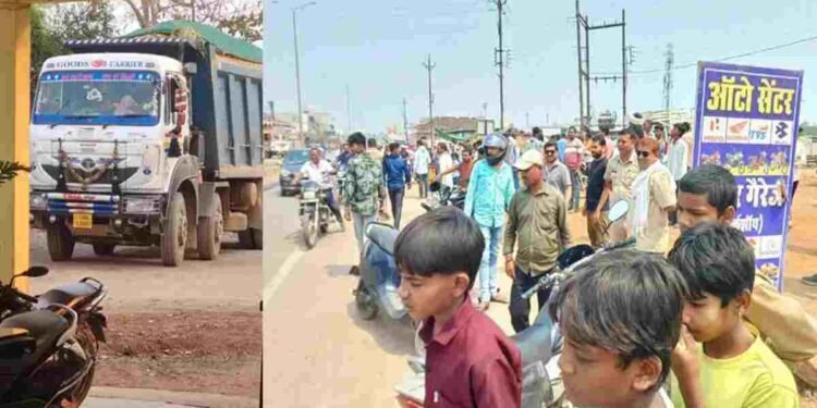 CG NEWS: नवापारा में दिल दहला देने वाला हादसा, हाइवा ने बाइक सवार को 200 मीटर तक घसीटा, मौके पर मौत