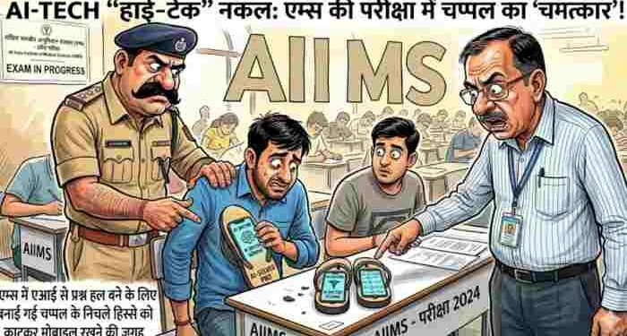 सैंडल में मोबाइल और एआई से उत्तर, एम्स रायपुर में नकल का अनोखा मामला