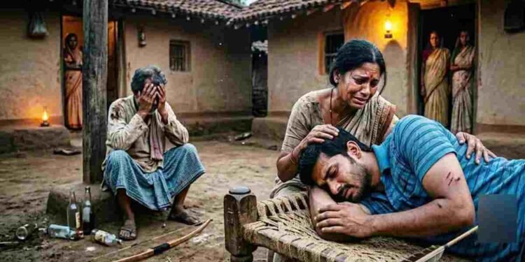 CG NEWS: कलयुगी पिता का खौफनाक कदम, नशे में धुत्त होकर बेटे के पेट में उतार दिया तीर