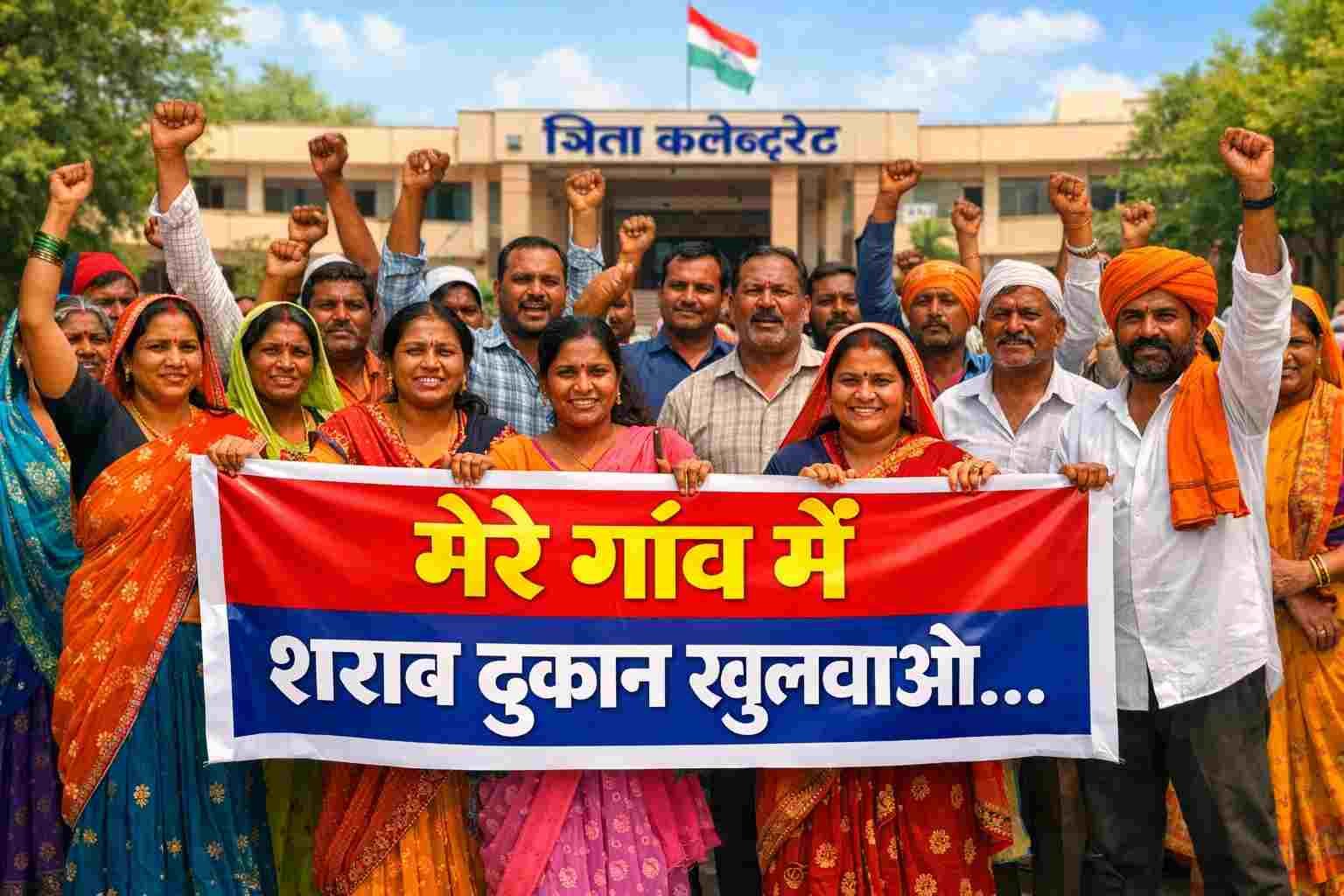 अजीब मांग: छत्तीसगढ़ में शराब दुकान बंद करने नहीं, बल्कि ‘खोलने’ के लिए कलेक्ट्रेट पहुंचे ग्रामीण