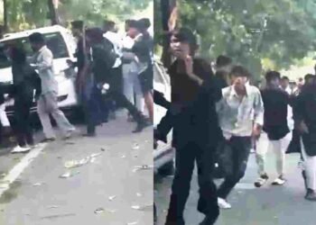 बिलासपुर में सरेराह गुंडागर्दी: सिविल लाइन थाने के पास दो गुटों में खूनी संघर्ष, चाकू लेकर दौड़ा बदमाश, VIDEO