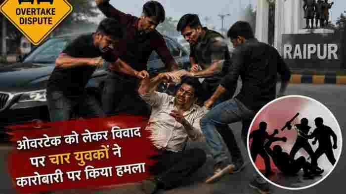 रायपुर में सेनेटरी कारोबारी पर चाकू से जानलेवा हमला, मामूली विवाद के बाद वारदात
