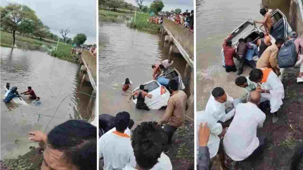 राजगढ़ में बड़ा हादसा… तेज रफ्तार कार तालाब में गिरी, पांच की मौत