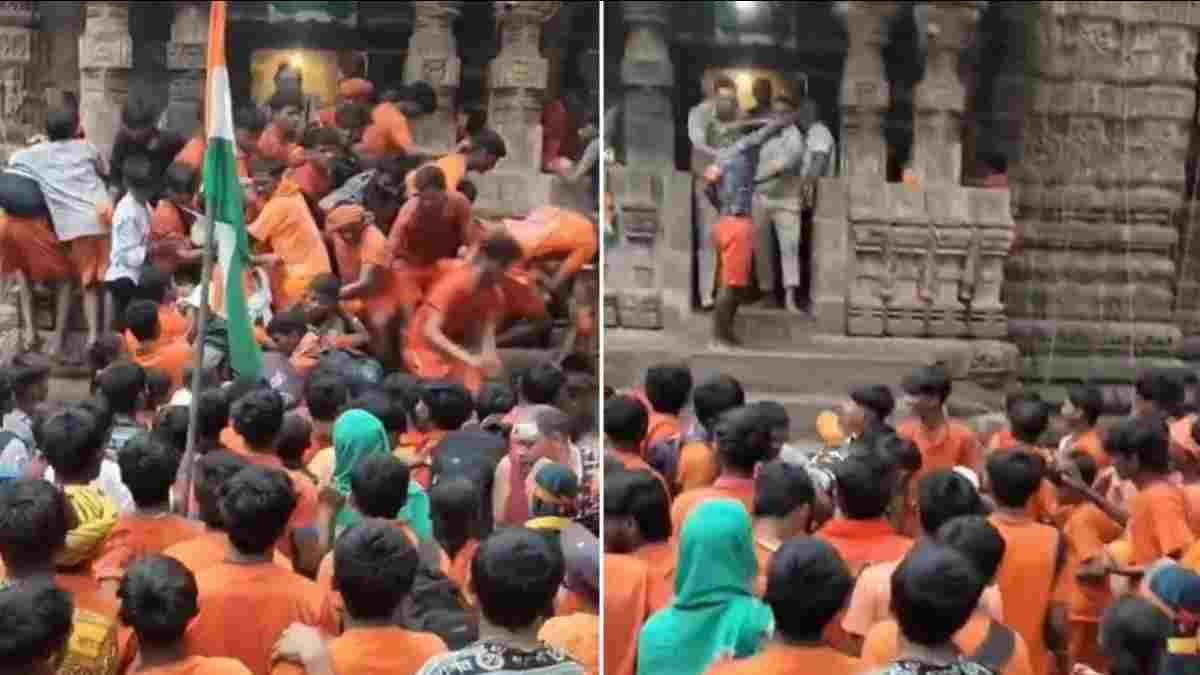 भोरमदेव मंदिर में कांवड़ियों से बदसलूकी का वीडियो वायरल, धक्का देकर बाहर निकालने का आरोप