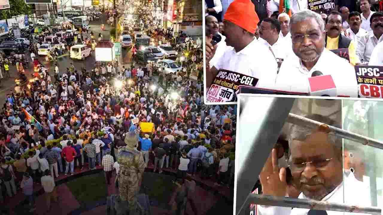 रांची में छात्रों का मार्च, CM आवास के बाहर धरना, मरांडी हिरासत में